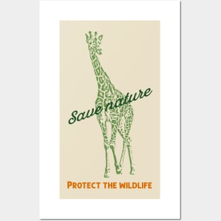 Save nature protect the wildlife Posters and Art